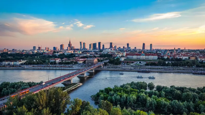 Warsaw aerial photo