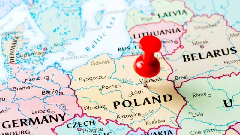 pin on Poland map