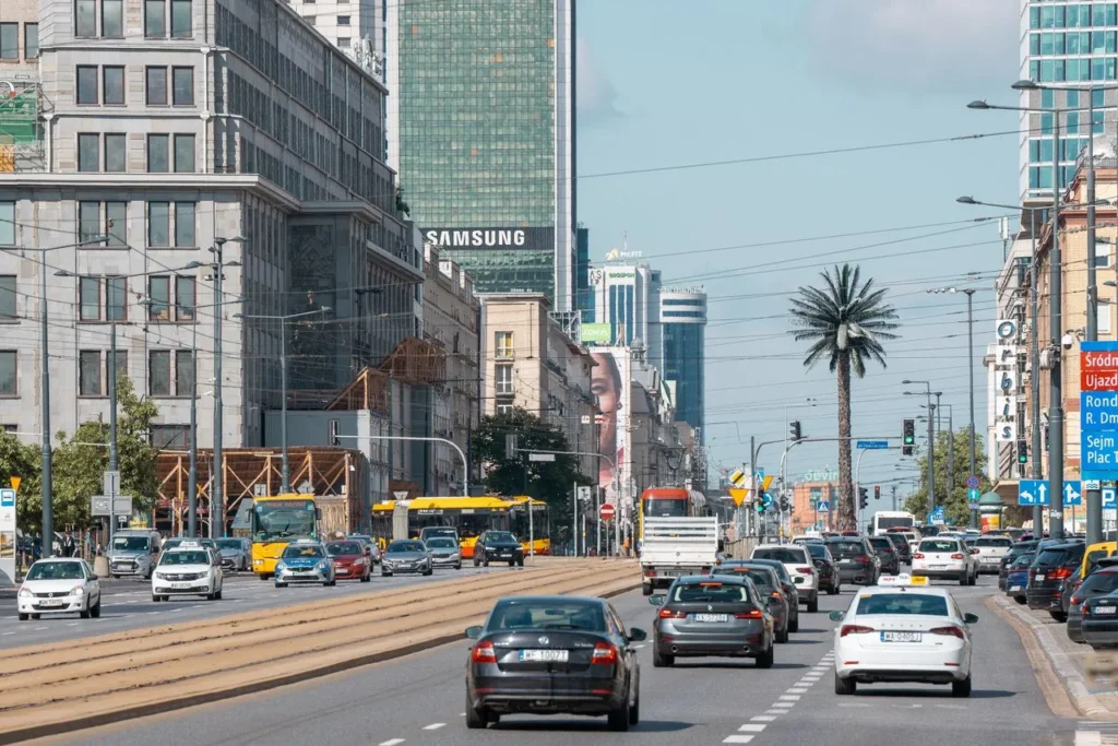 traffic in Warsaw